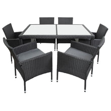 Załaduj obraz do przeglądarki galerii, Zestaw ogrodowy stół i 6 krzeseł popiel FLORENCJA E1044 di selvio