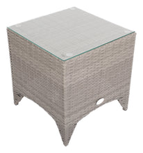 Załaduj obraz do przeglądarki galerii, Zestaw ogrodowy stolik kawowy dwa fotele szary BALI 1 E1054