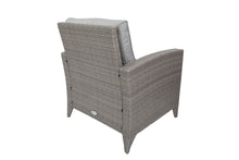 Załaduj obraz do przeglądarki galerii, Zestaw ogrodowy stolik kawowy dwa fotele szary BALI 1 E1054