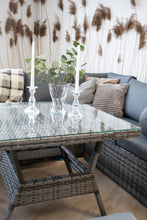 Załaduj obraz do przeglądarki galerii, Zestaw ogrodowy 9-osobowy wypoczynek rogowy ciemnoszary BALI 4 E1055