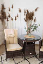 Załaduj obraz do przeglądarki galerii, Zestaw ogrodowy stół i 2 krzesła brązowy COCO 6 E1050