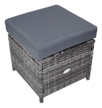 Załaduj obraz do przeglądarki galerii, SOFA 8 OSOBOWA STÓŁ Z SZYBĄ 2 PUFY DI SELVIO E1048