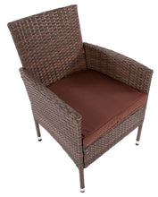 Załaduj obraz do przeglądarki galerii, Zestaw ogrodowy stół i 8 krzeseł brązowy FLORENCJA