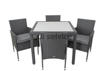 Załaduj obraz do przeglądarki galerii, Zestaw ogrodowy stół i 4 krzesła z poduchami RAVENNA E1042