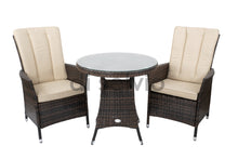 Załaduj obraz do przeglądarki galerii, Zestaw ogrodowy stół i 2 krzesła brązowy COCO 6 E1050